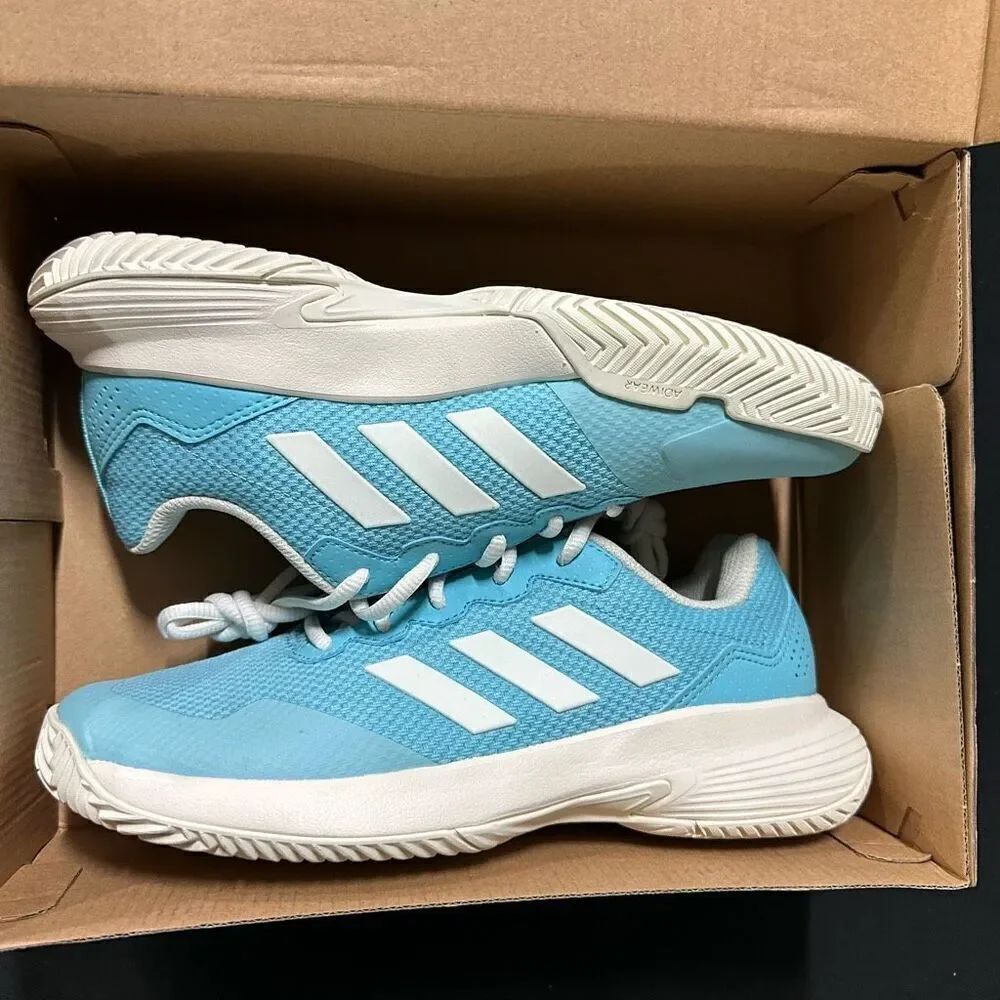 Adidas GameCourt 2 Light Blue Tennis Shoes Sneakers 6